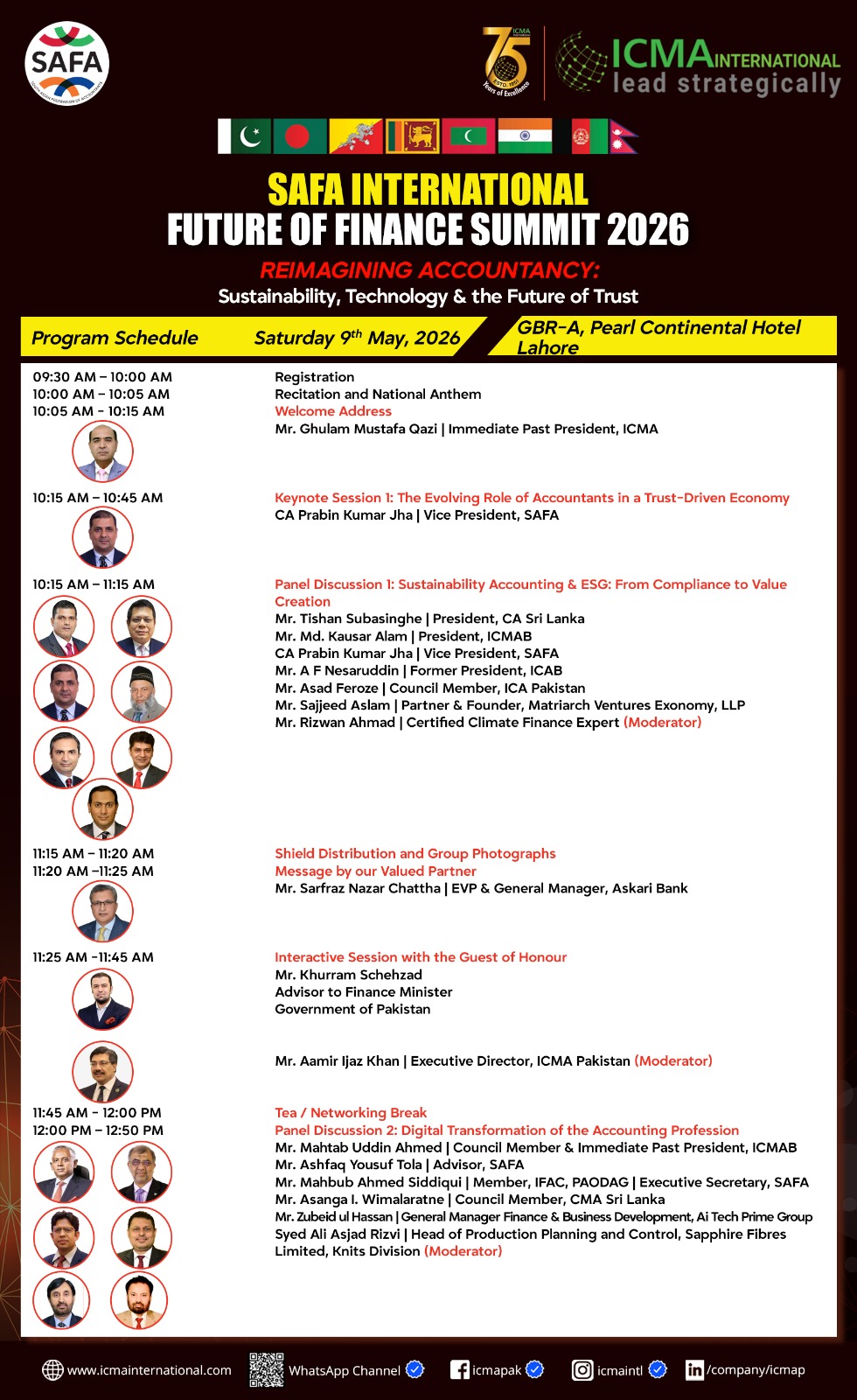 Day 2 Schedule Part 1 - 09 May 2026